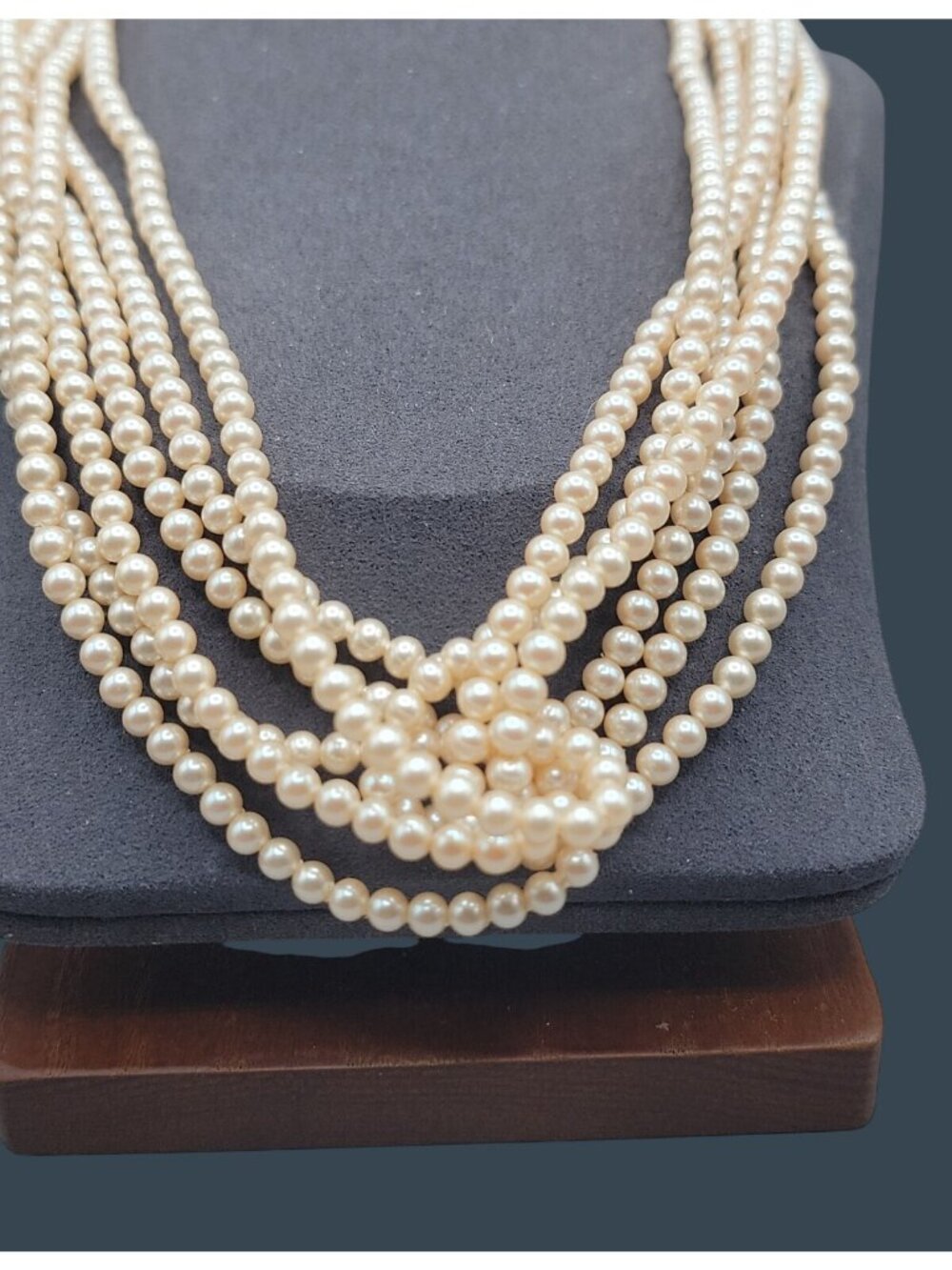 Rare Vtg Mikoshi by Danecraft Multi-strand Princesse Style Pearls Original Box - Picture 13 of 15